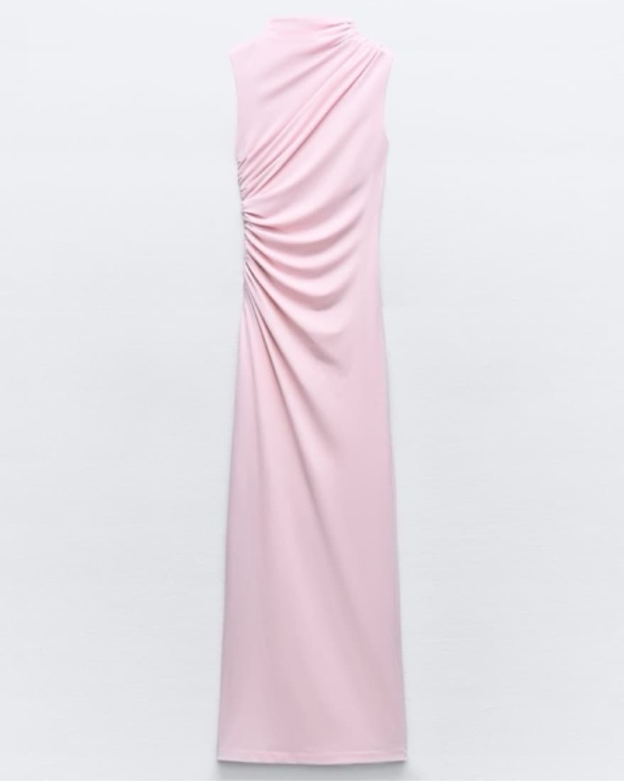 Pink Rouched Dress - Image 2