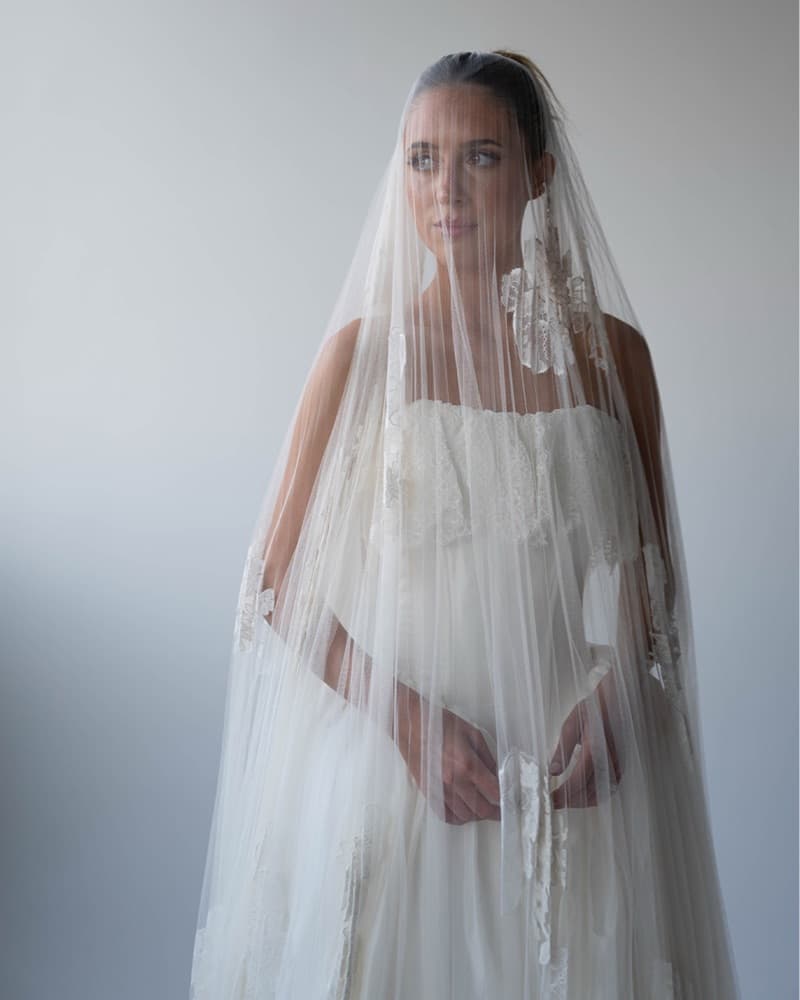 Danielle Frankel Lace Appliqué Veil - Image 5