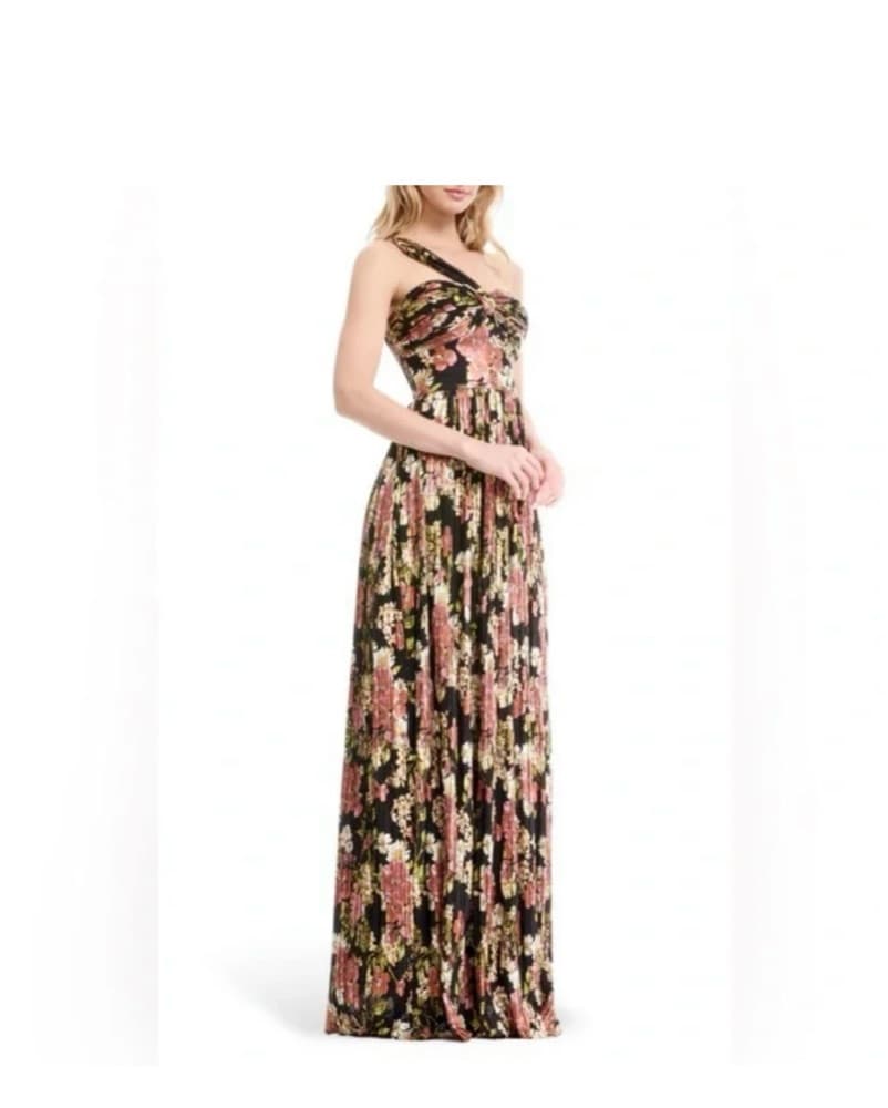 Metallic Floral Dress - Image 2
