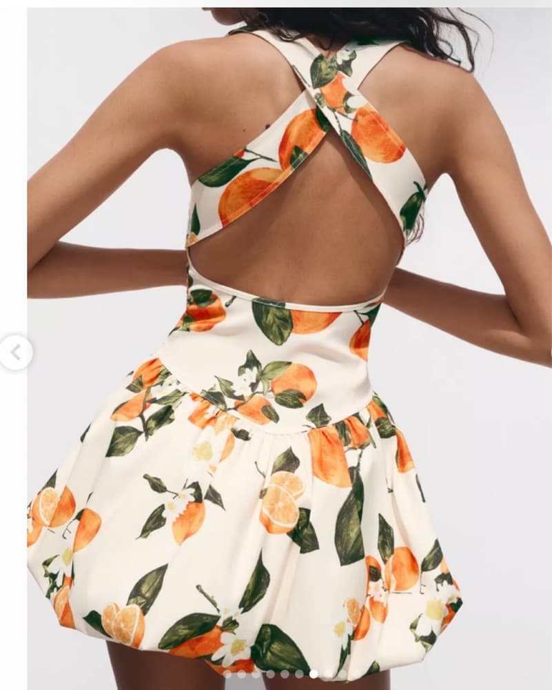 Zara Tangerine Orange Mini Dress - Image 4