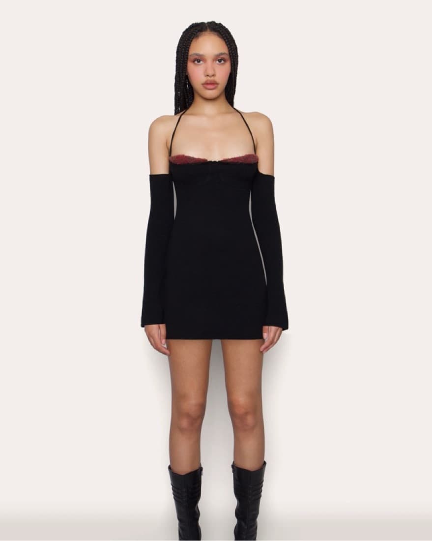 Danielle Guizio Rosemere Knit Mini Dress - Image 3