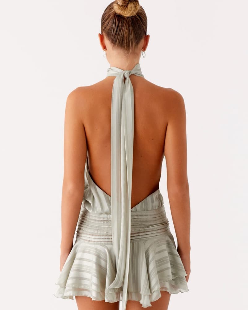 Sea Foam Green Going Out Dress  - Image 3