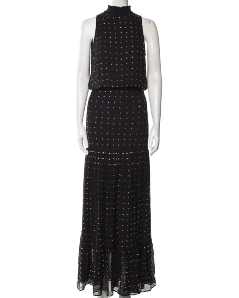 RETROFÉTE ABBY EMBELLISHED SILK DRESS  - Image 3