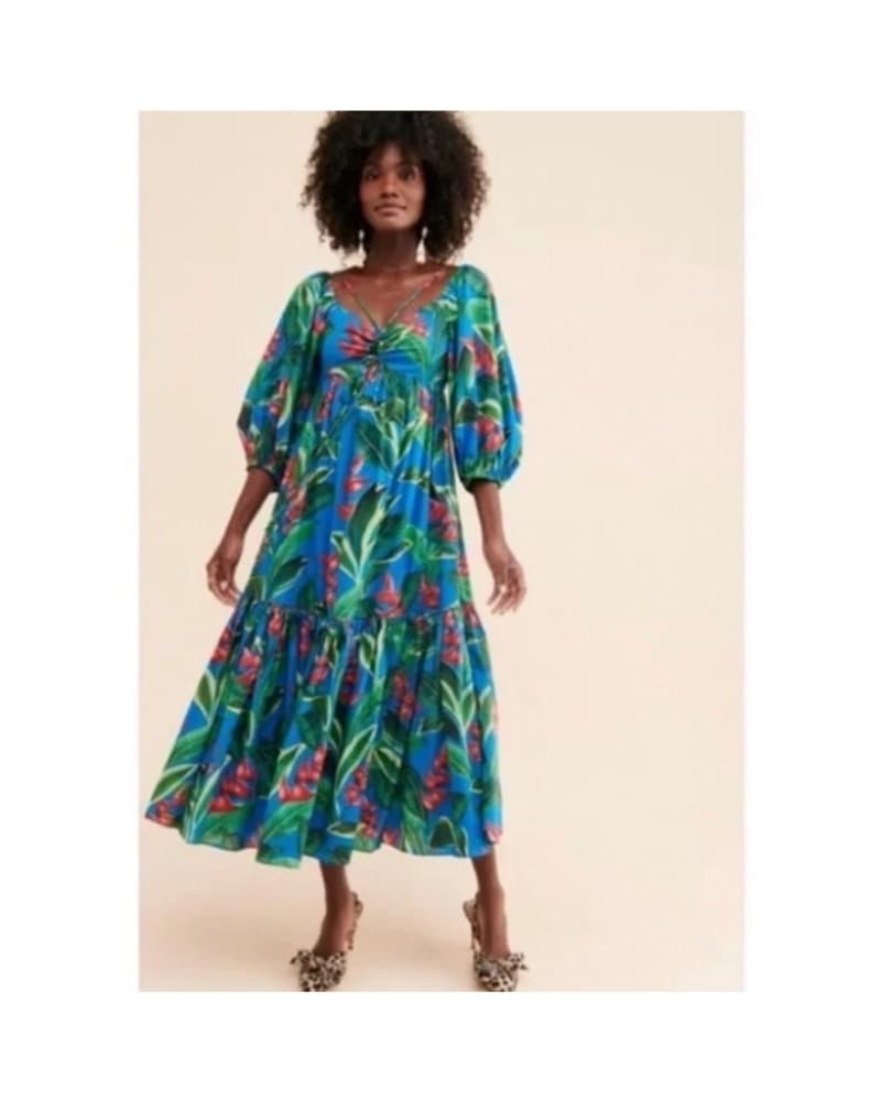 Farm Rio Dream Garden Midi Dress - Image 3
