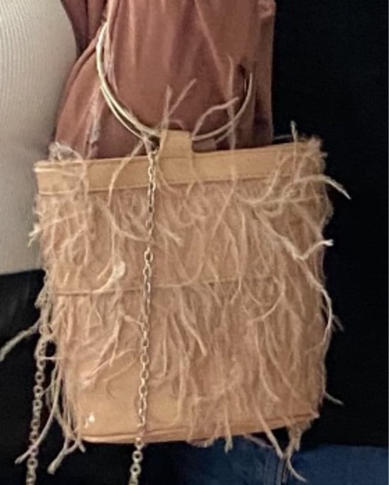 Pink Feather Bag  - Image 1