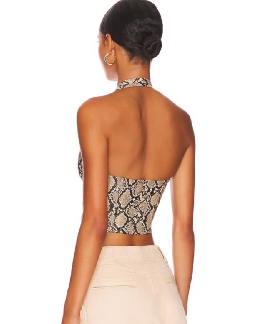 Snakeskin Miaou Corset Top - Image 2