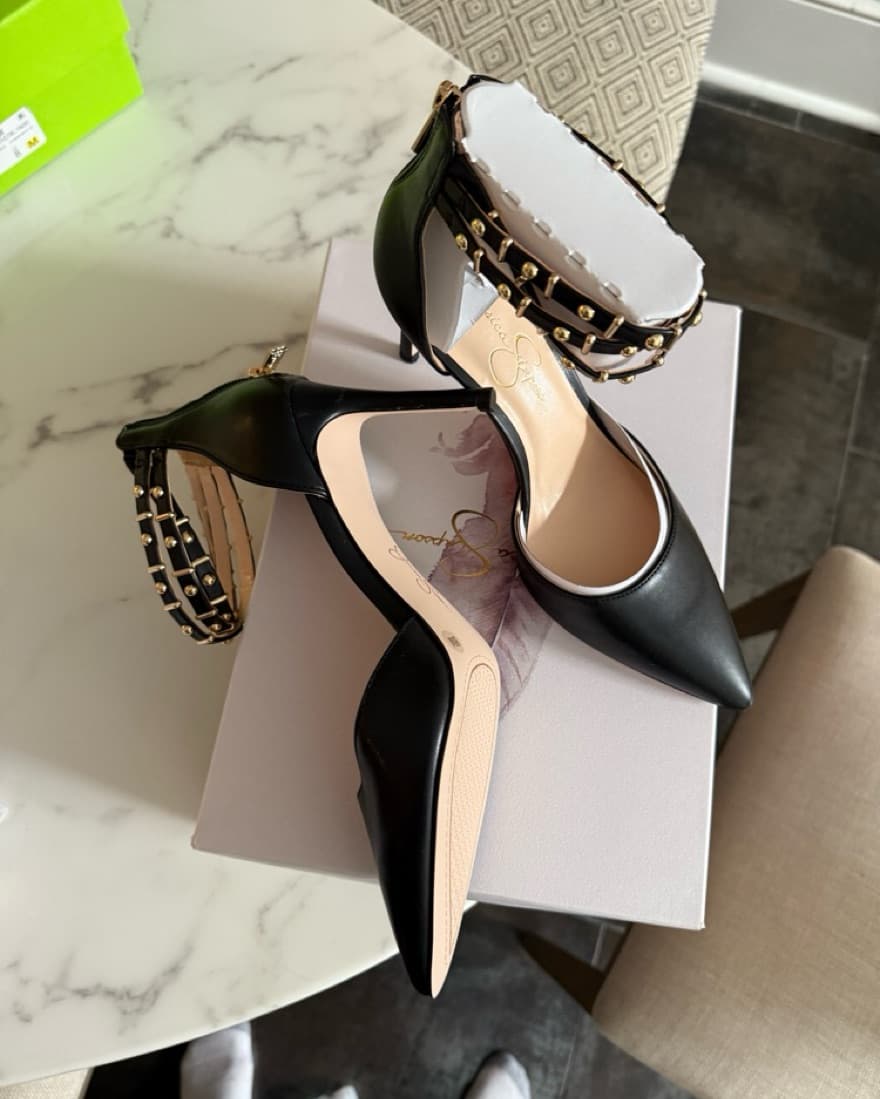 Stunning Studded Ankle Strap Pumps - Image 2