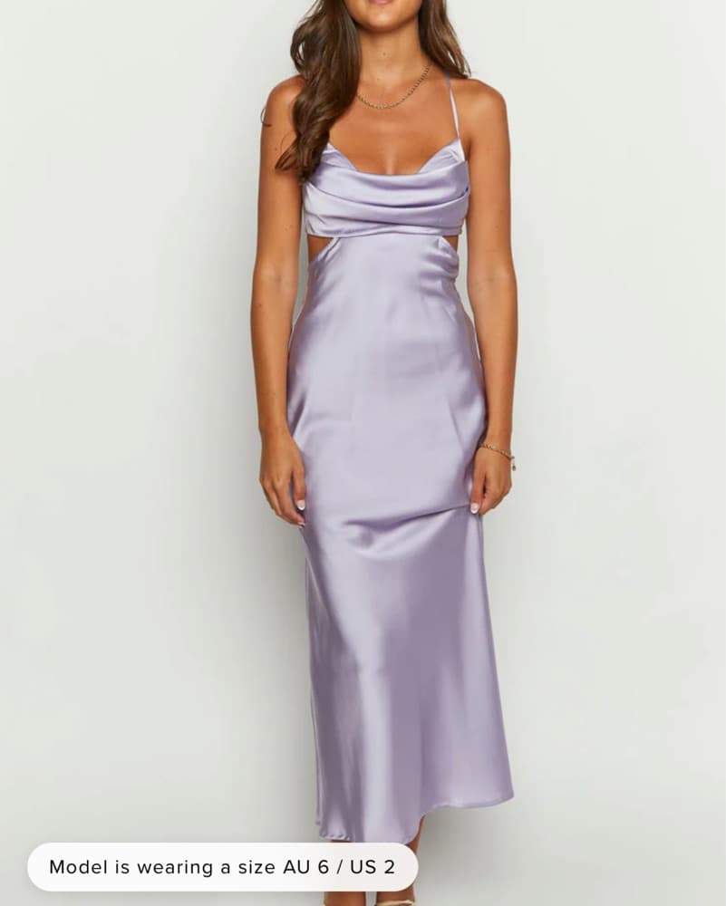 Lilac Cut Out Maxi Dress  - Image 1