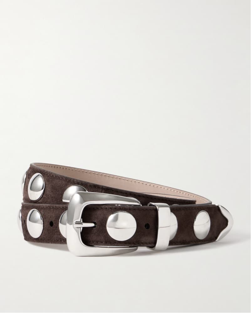Khaite Benny Belt Chocolate Suede - Image 1