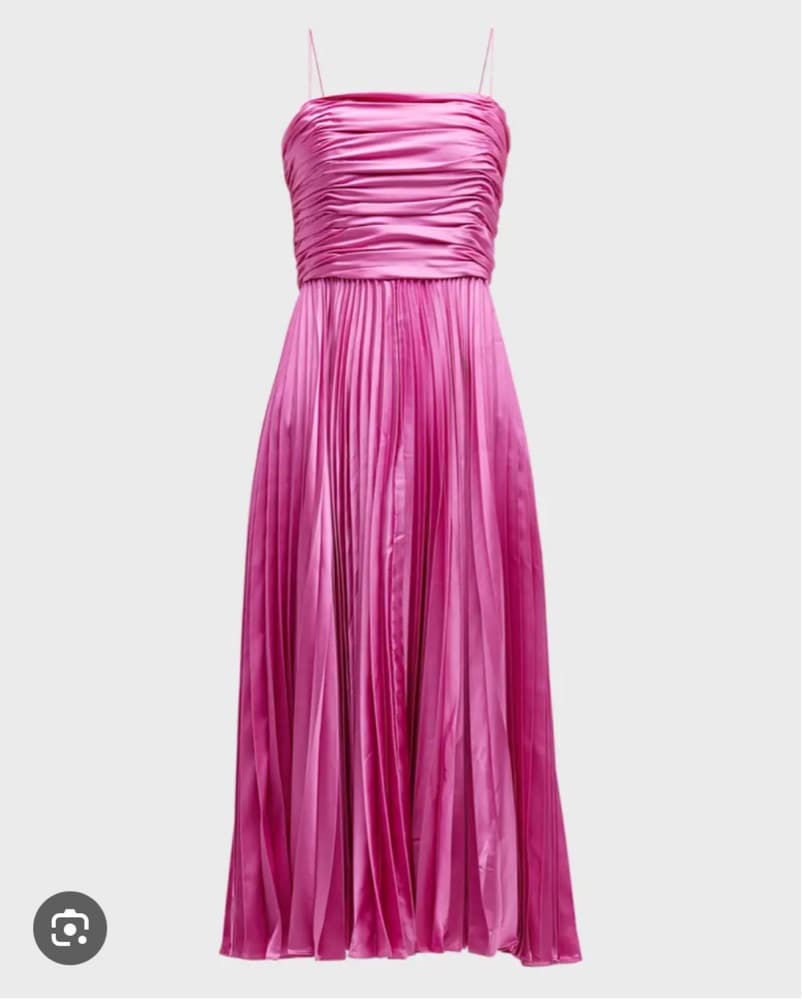 Amur Heba Pleated Dress Pink - Image 1
