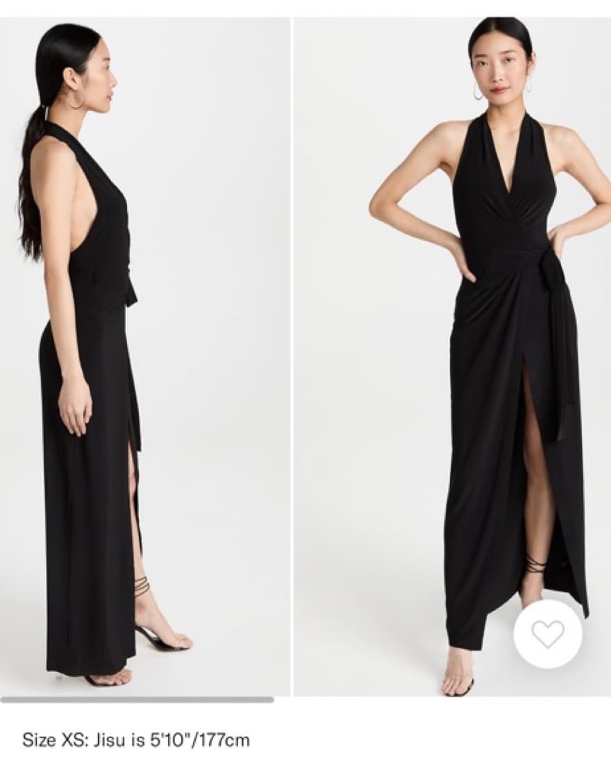 Norma Kamali Wrap Halter Gown - Image 3