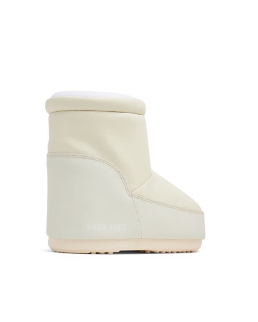 Ivory Leather Moon Boots - Image 4