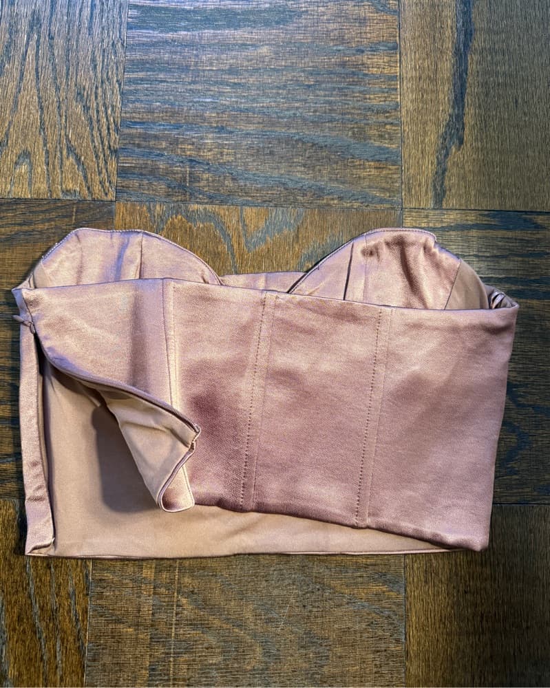 Satin Effect Crop Top - Image 3