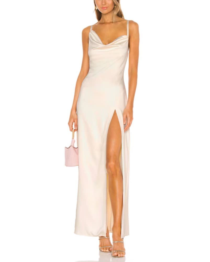 Reyna Maxi Dress in Pearl White - Image 1