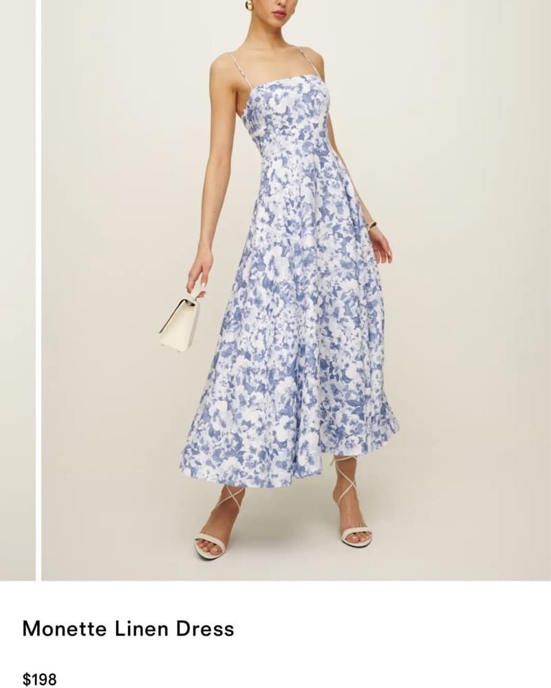 Reformation Floral Linen Dress - Image 1