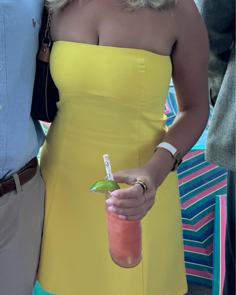 Amanda Uprichard Yellow Mini Dress - Image 1