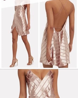 Michelle Mason silk Wrap bronze Mini  - Image 2