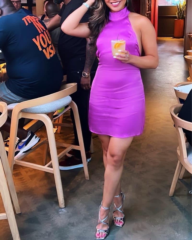 Purple Going Out Dress  - Image 3