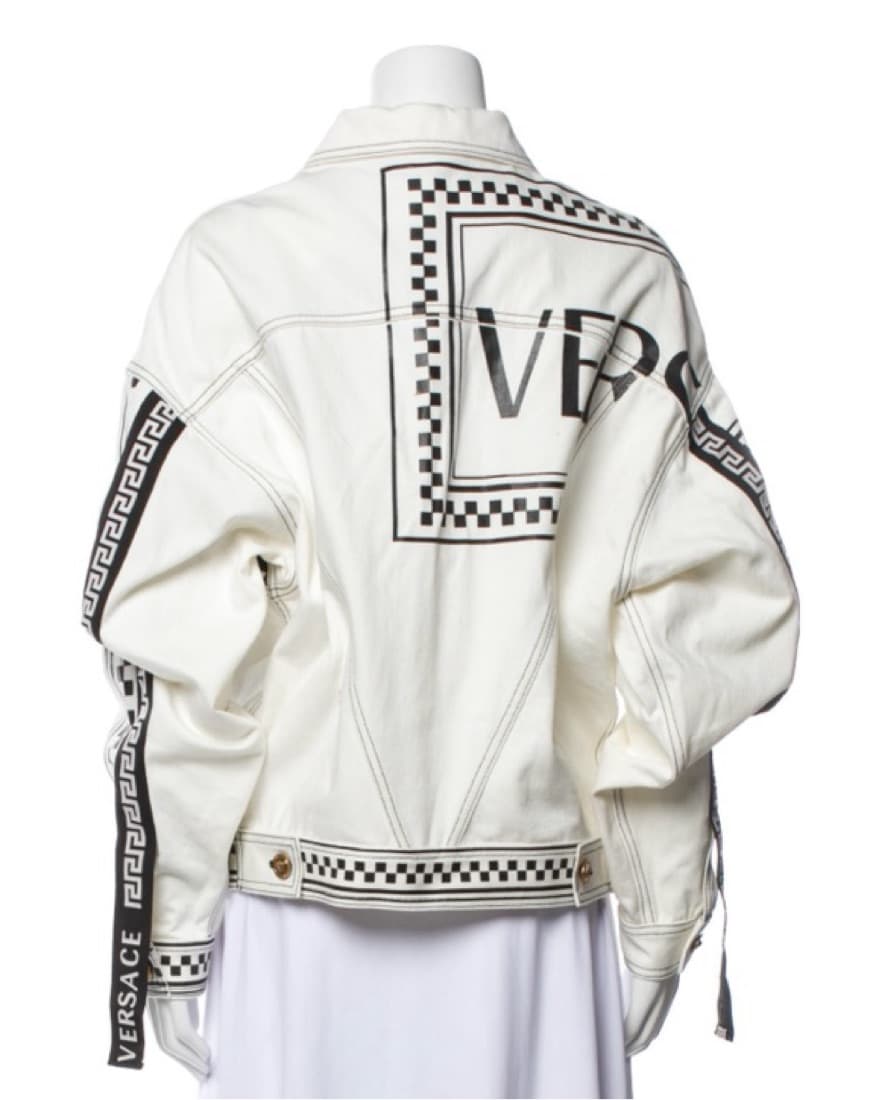 Versace White Denim Jacket - Image 2