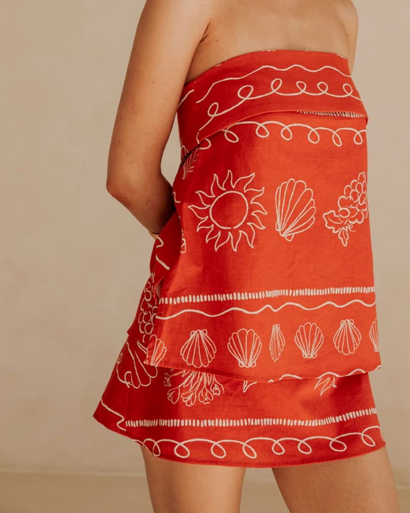 Red Matching Skirt Set from Sabo Skirt - Image 3