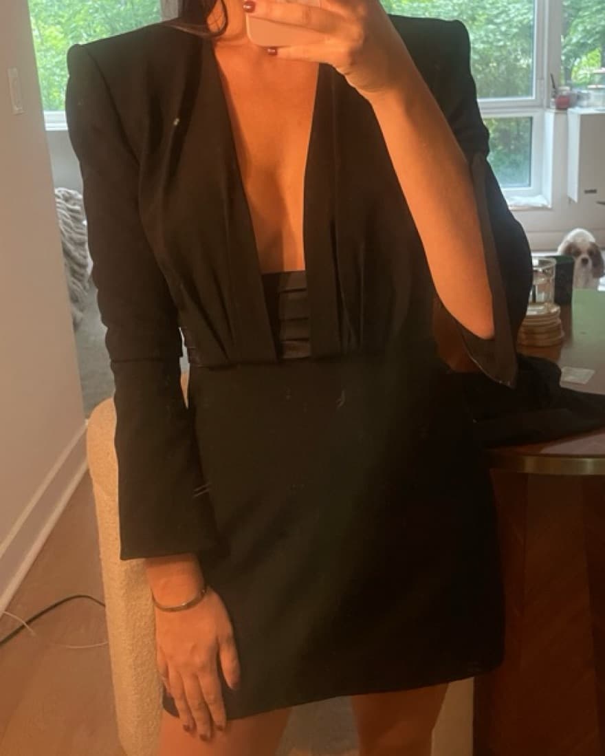 Vintage Saint Laurent Mini Tuxedo Dress  - Image 1