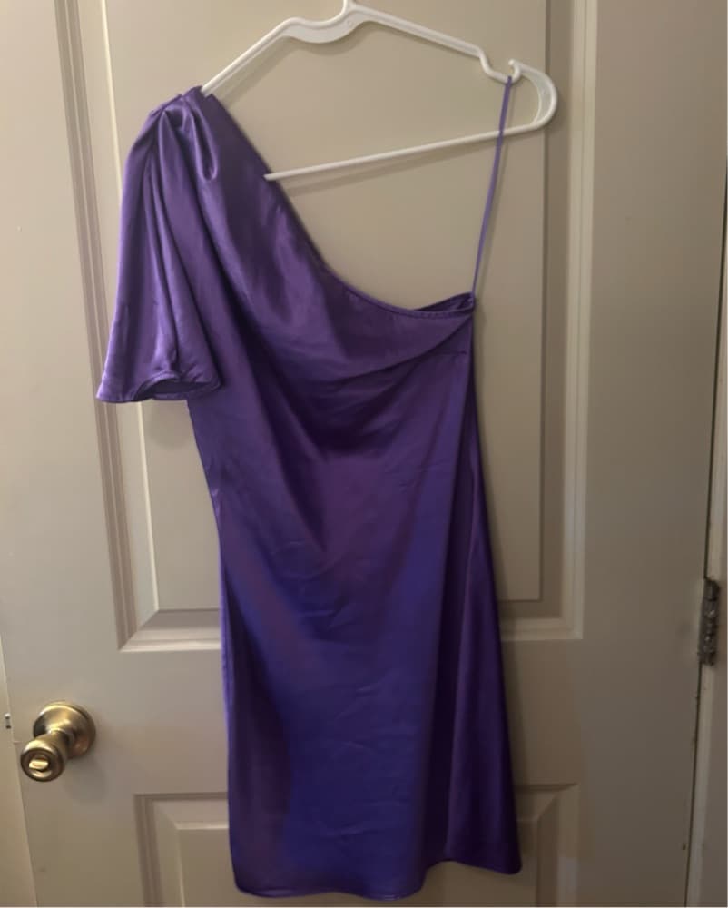 Fleur Du Mal One Shoulder Bias Mini Dres - Image 2