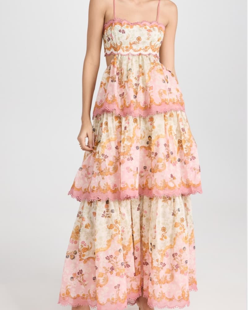 Zimmermann Laurel Frill Midi Dress - Image 1