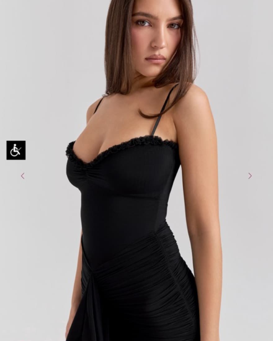 House Of cb Black Ruffled Wedding Guest  - Image 3