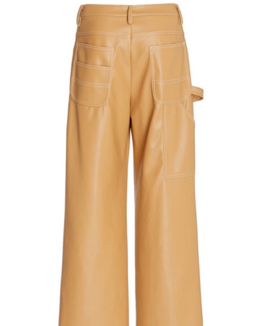 Staud Domino Vegan Leather Wide Leg Pant - Image 2