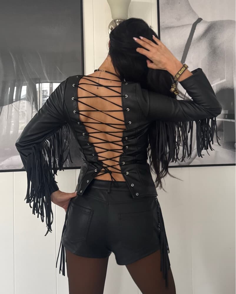 Leather Fringe Top - Image 6