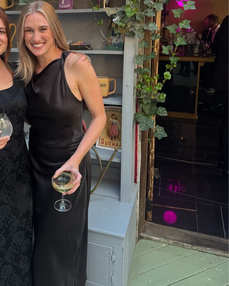 Zara Black Satin Midi Dress - Image 2