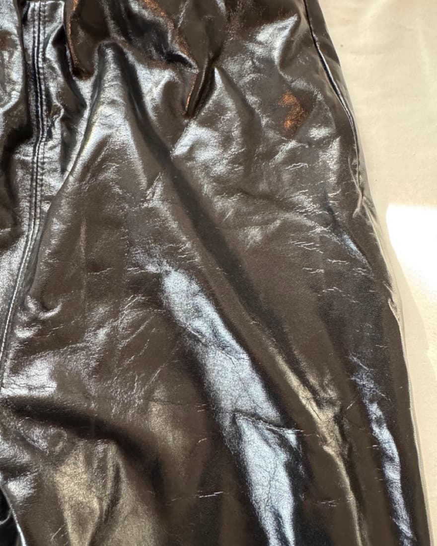 Blank NYC Black Vinyl Pull On Pants - Image 3