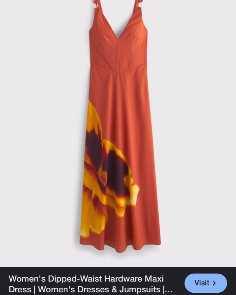 Orange Womens Dipped-Waist Hardware Maxi - Image 2