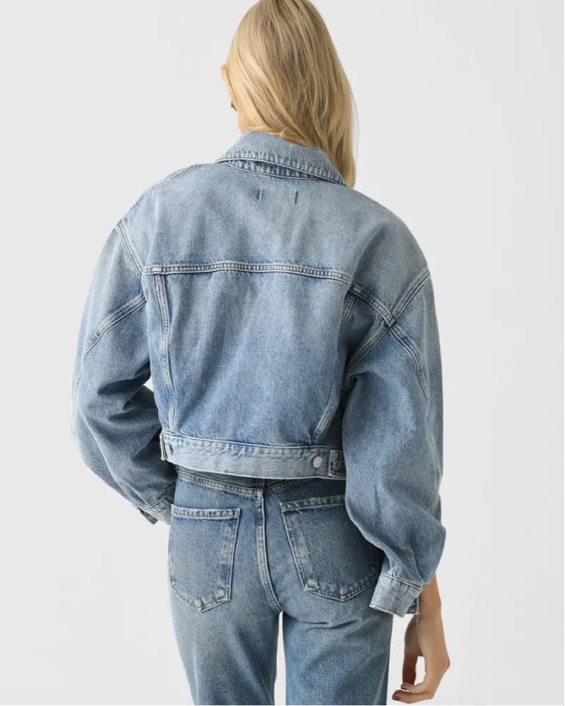 Agolde Palmer Cropped Denim Jacket - Image 4