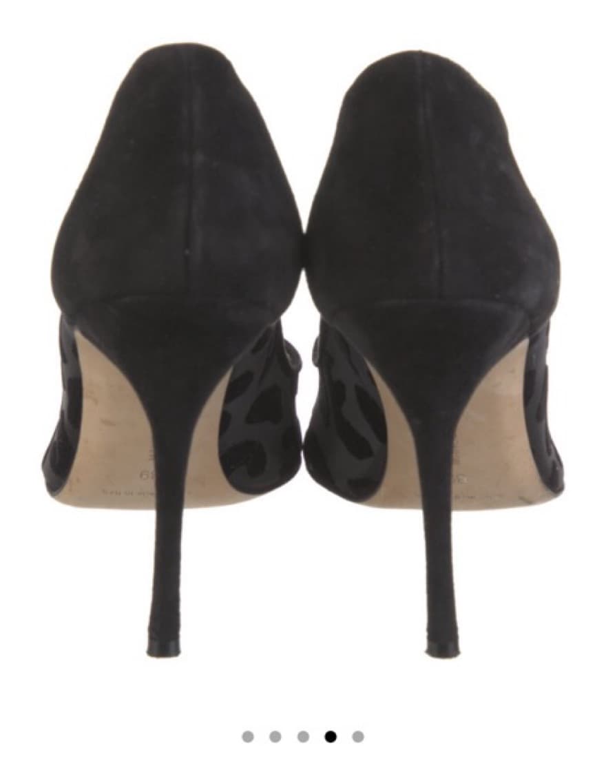 Manolo Blahnik Animal Print Mesh Pumps - Image 4