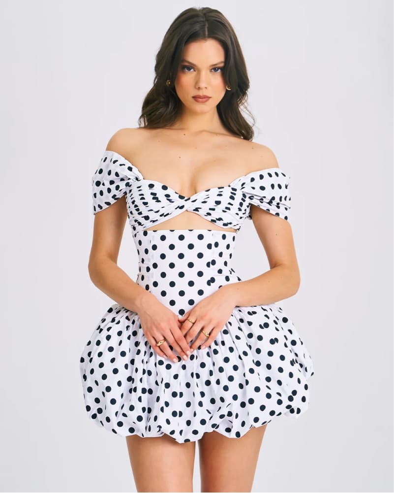 Miss Circle Umika Polka Dots Bubble Hem - Image 1