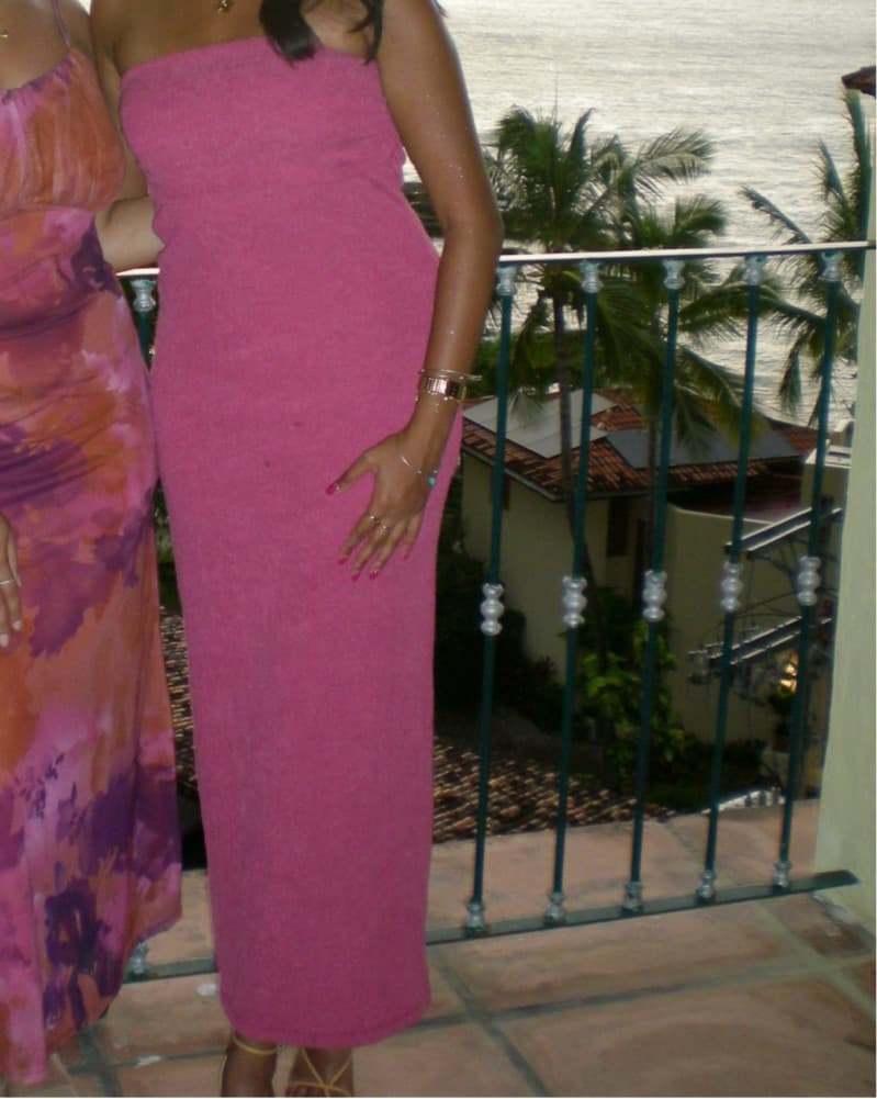 Zara Pink/Fuchsia Sleeveless Midi Dress - Image 2