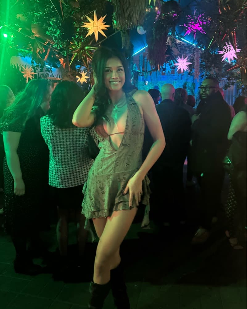 Shredded Backless Halter Mini Dress - Image 2