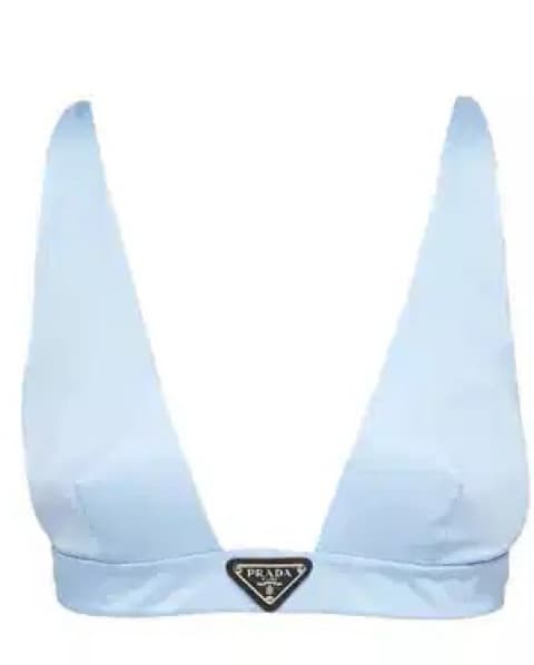 Prada - Re-Nylon Top In Light Blue - Image 1