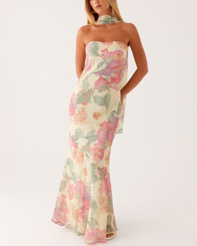 Elegant Floral Maxi Dress - Image 1