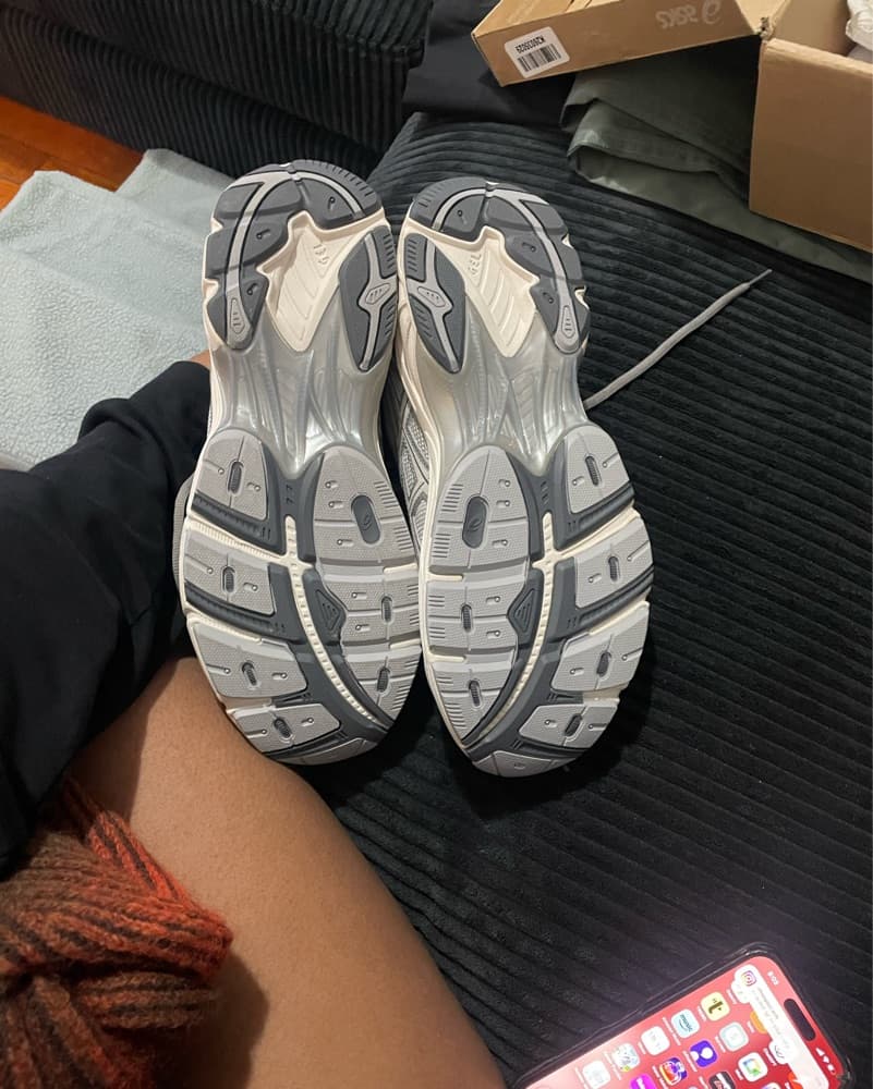 Asics Comfortable Gray Athletic Sneakers - Image 3