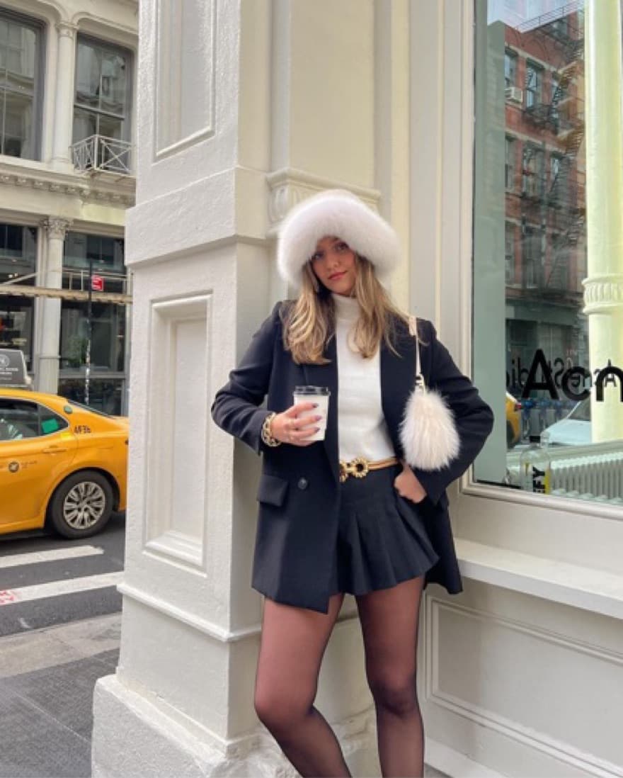 White Fur Winter Hat - Image 1