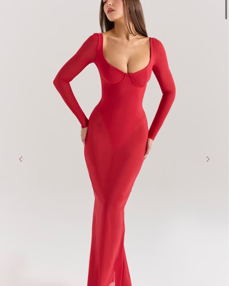 House of CB Everly Mesh Maxi Dress - Image 1
