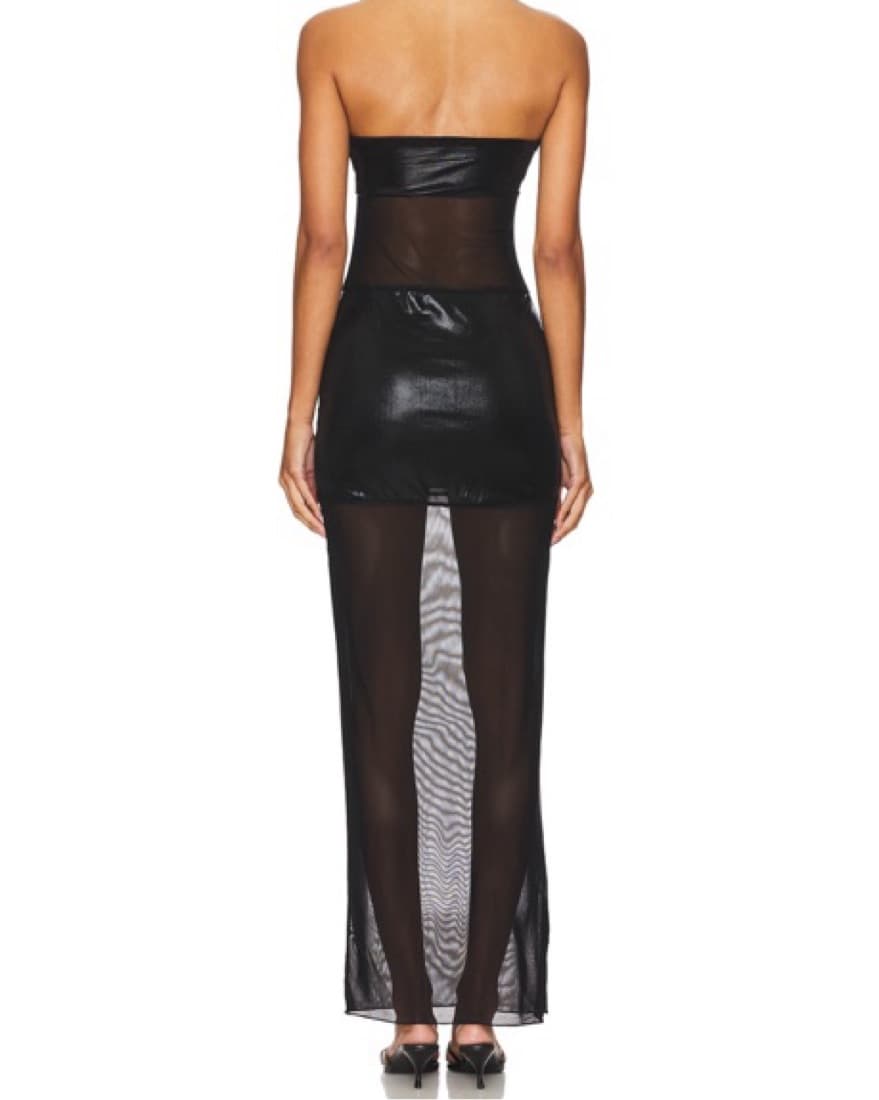 Black Sheer Maxi Dress - Image 3