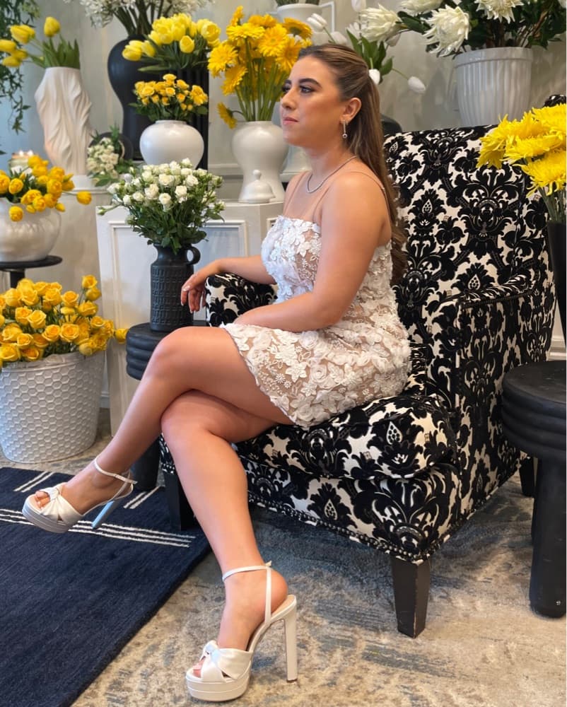 Elegant Floral Lace Strapless Mini Dress - Image 5