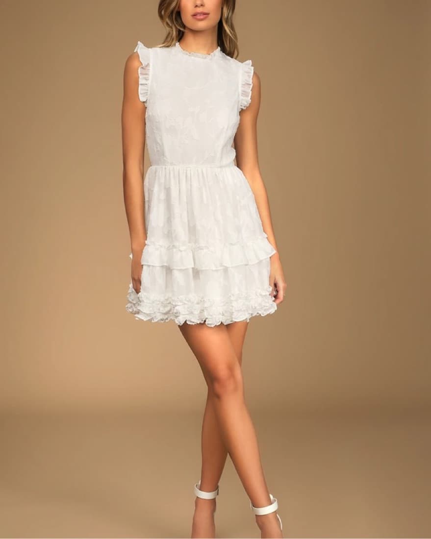 White Floral Dress - Image 2