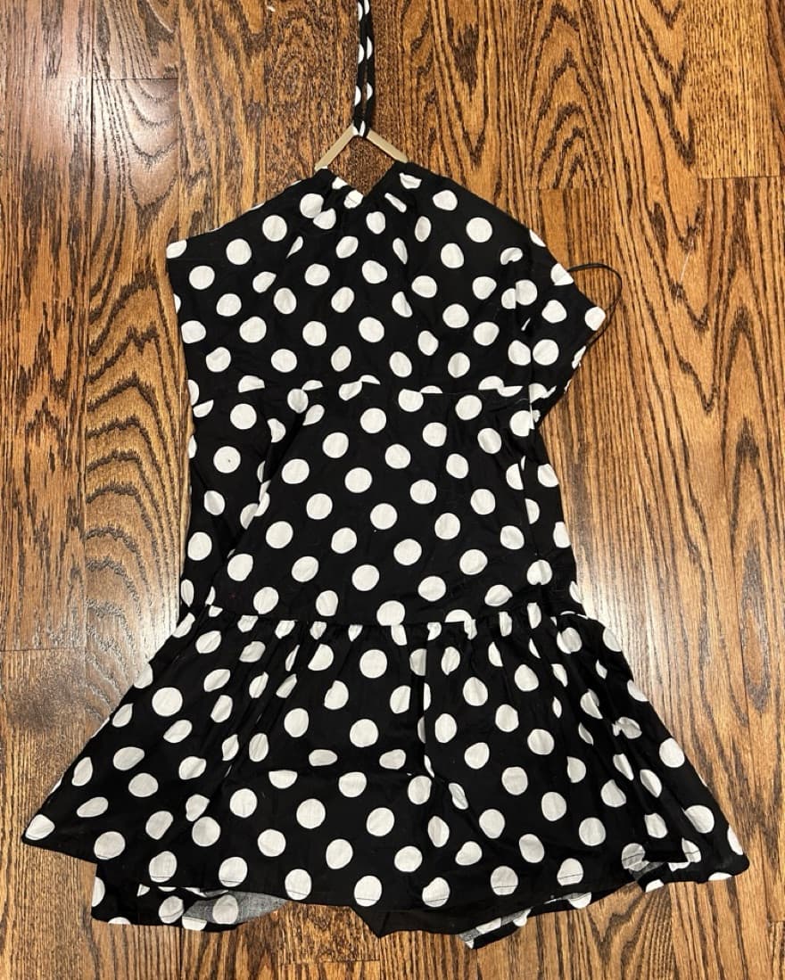Polka Dot Halter Mini Dress - Image 3