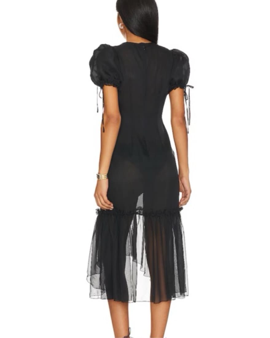 Revolve Ophelia Midi Dress in Black - Image 2