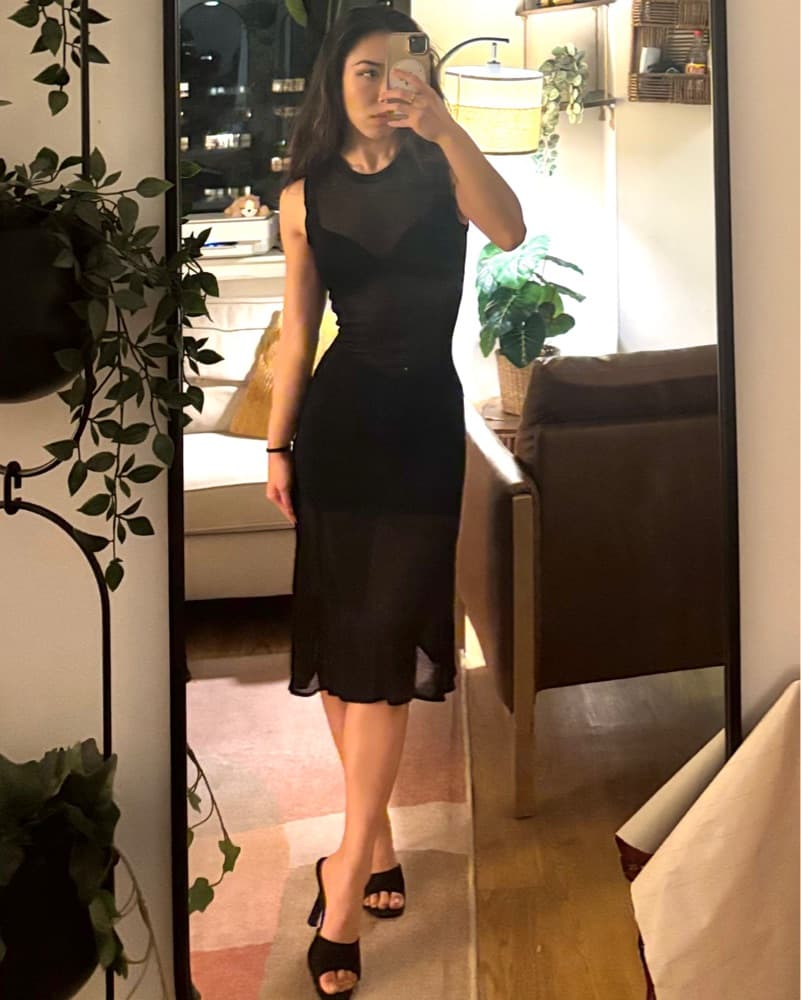 Vintage Gianni Versace Black Sheer Dress - Image 1
