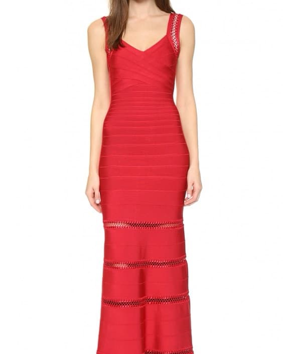 Red herve leger Gown  - Image 1